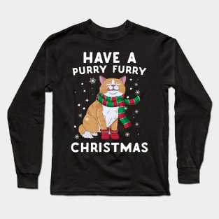 Have A Purry Furry Christmas Cat Long Sleeve T-Shirt